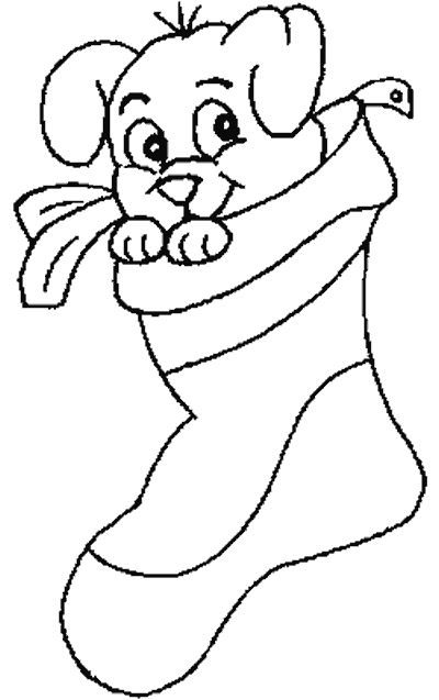 Dibujos para colorear de Calcetines y botas de navidad Dibujos para colorear de Calcetines y botas de navidad