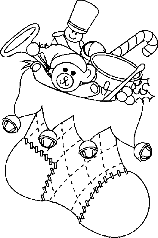 Dibujos para colorear de Calcetines y botas de navidad, Plantillas ... Dibujos para colorear de Calcetines y botas de navidad, Plantillas ...