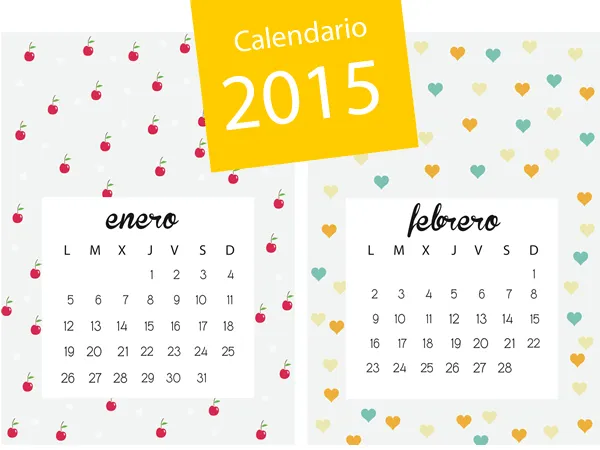 Dibujos para Colorear: Calendario 2015 para imprimir Dibujos para Colorear: Calendario 2015 para imprimir