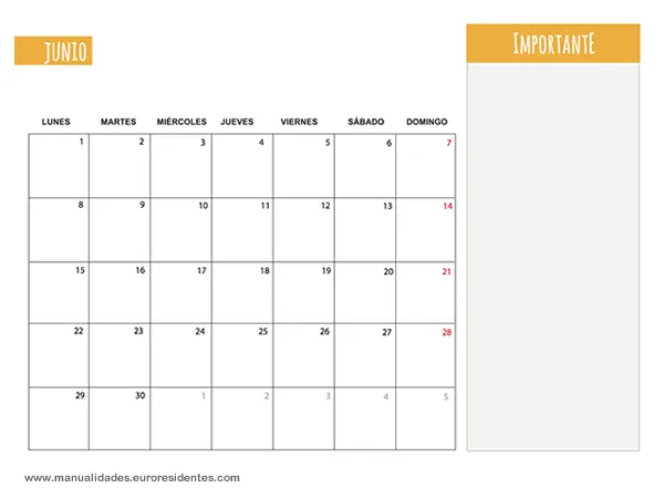 Dibujos para Colorear: Calendario Junio 2015. Calendarios ... Dibujos para Colorear: Calendario Junio 2015. Calendarios ...