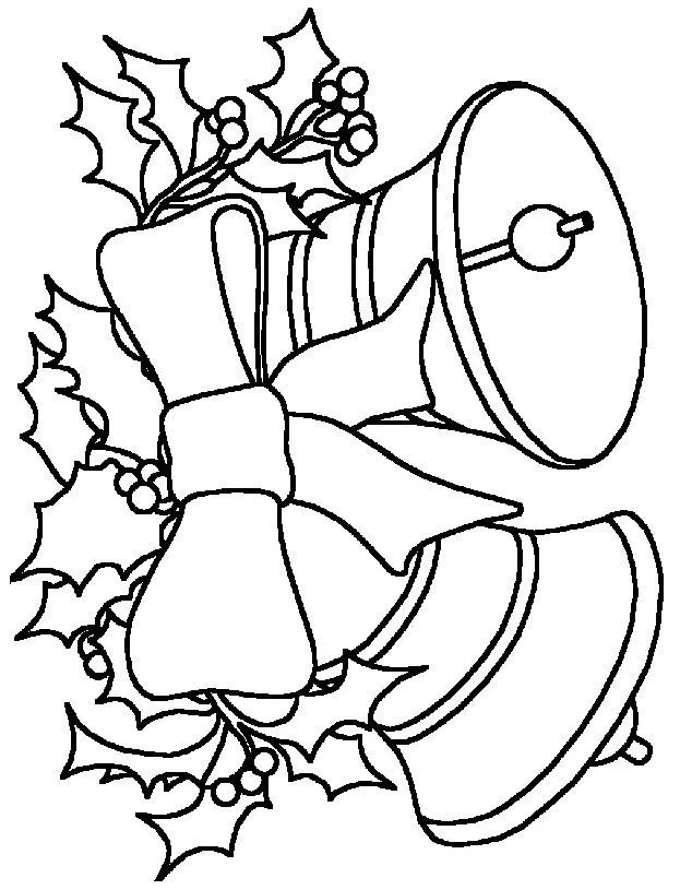 Dibujos para colorear: Campanas navideñas para pintar