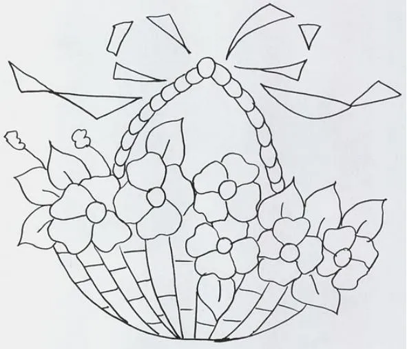 Dibujos de canastas de flores para bordar - Imagui Dibujos de canastas de flores para bordar - Imagui