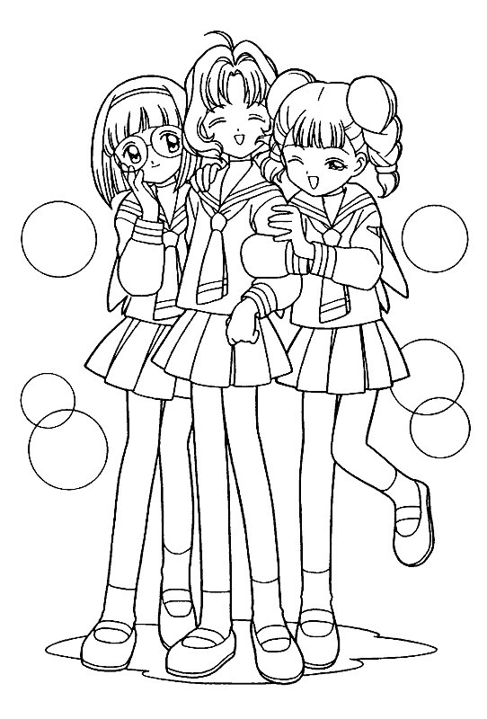 Dibujos para colorear de Card Captor Sakura, Cazadora de Cartas ...