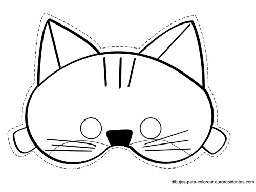 Mascara de gato para imprimir - Imagui