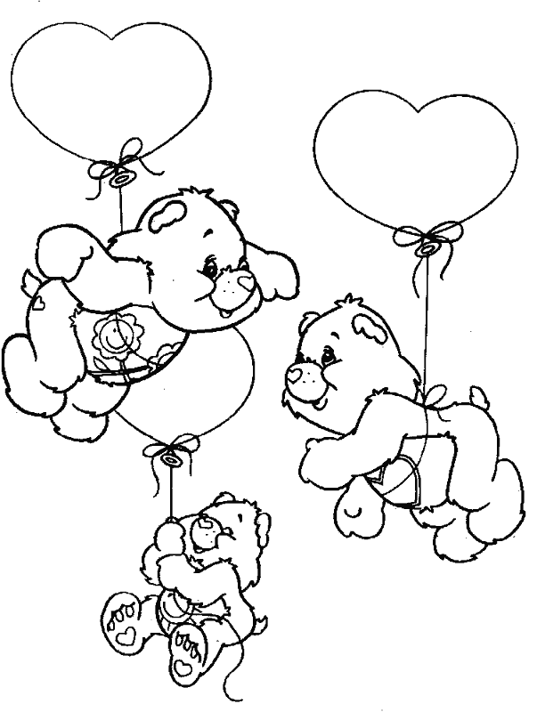 Dibujos para colorear de Los Cariñositos, Osos amorosos ...