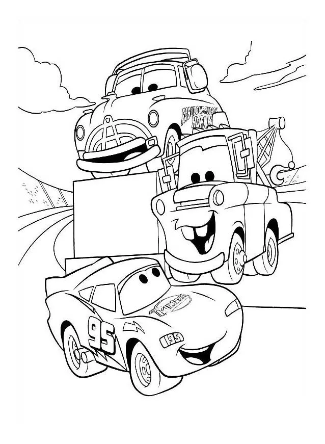 Dibujos para colorear de Cars gratis - Cars - Just Color Niños : Dibujos para colorear para niños
