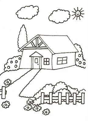 DIBUJOS PARA COLOREAR DE CASAS Y CASTILLOS: DIBUJO PARA COLOREAR ...