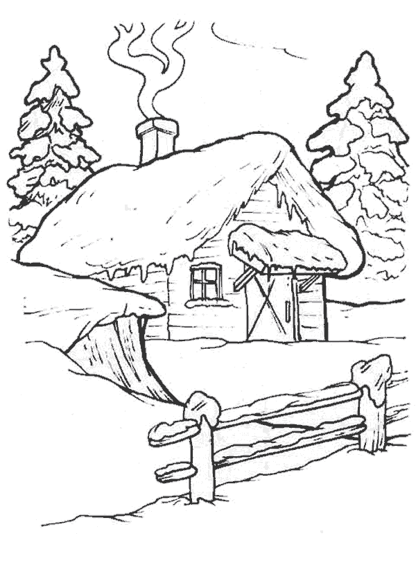 Dibujos para colorear de Casas de navidad : Navidad de deseos