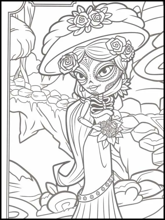 Dibujos para Colorear Catrinas Underworld 7 Dibujos para Colorear Catrinas Underworld 7