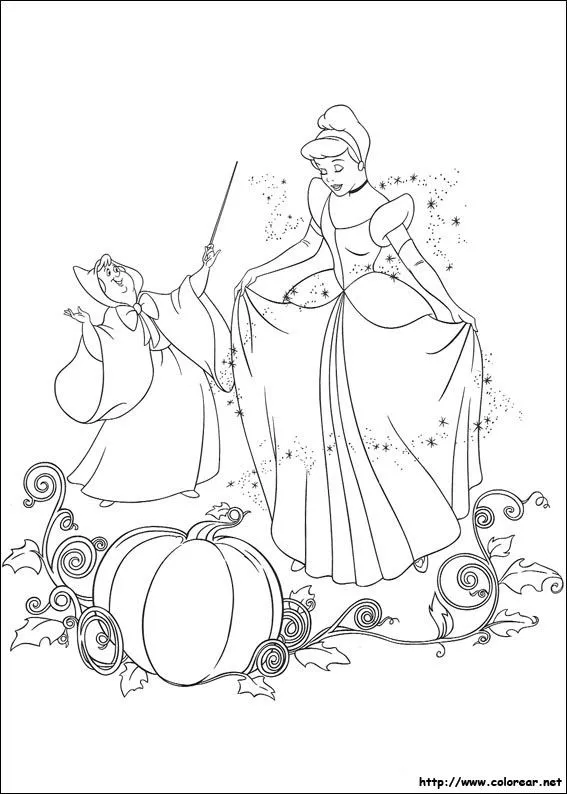 Dibujos de Cenicienta para colorear en Colorear.net