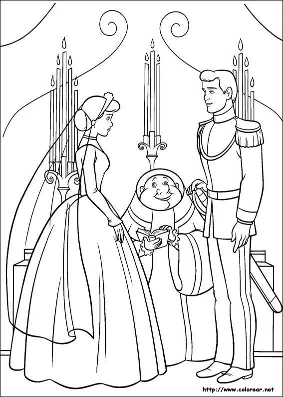 Dibujos para colorear de Cenicienta