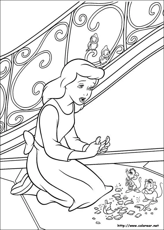 Dibujos de Cenicienta para colorear en Colorear.net Dibujos de Cenicienta para colorear en Colorear.net