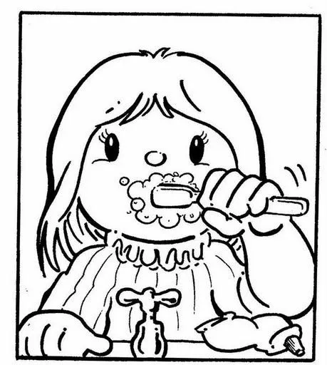 Dibujos para colorear de niños cepillandose los dientes - Imagui Dibujos para colorear de niños cepillandose los dientes - Imagui