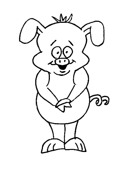 Dibujos para colorear de Cerdos, Gorrino, Cochino, Puerco ...