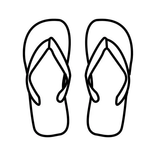 為孩子們的著色頁: Flipflops, free coloring pages