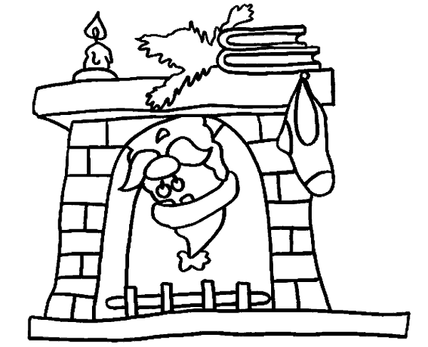 Dibujos para colorear de Chimeneas de navidad, Plantillas para ... Dibujos para colorear de Chimeneas de navidad, Plantillas para ...