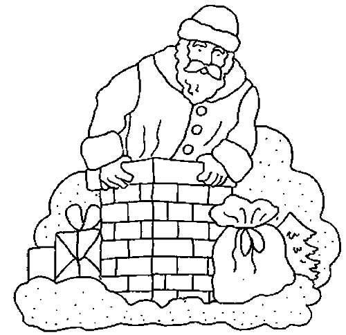 Dibujos para colorear de Chimeneas de navidad, Plantillas para ...