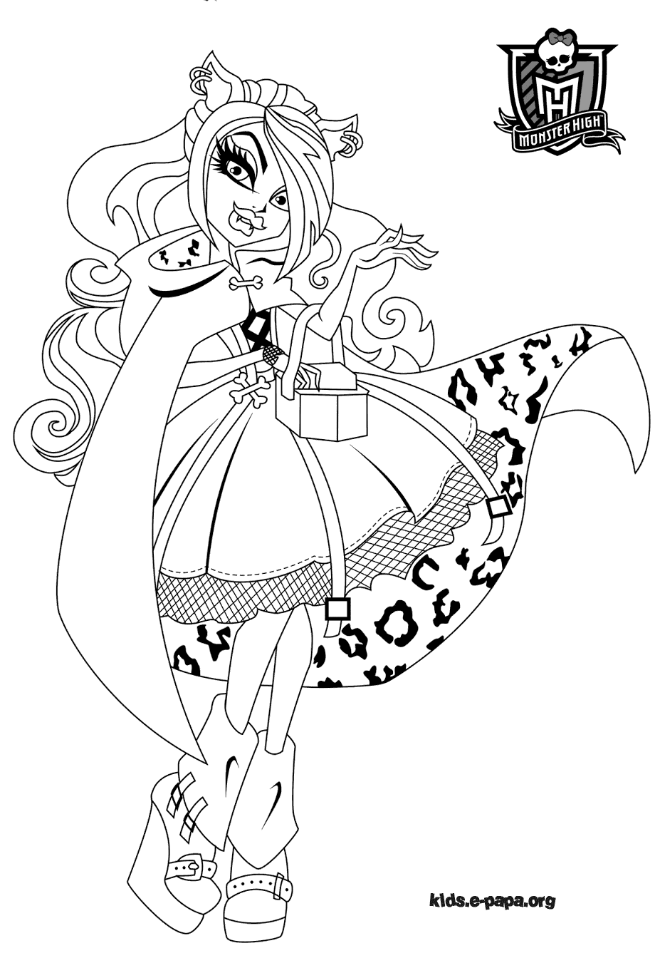 Dibujos para Colorear Clawdeen Wolf