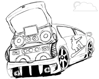 Dibujos para colorear de coches tuning - Imagui