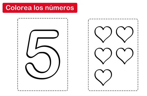 Dibujos para Colorear: Colorear el número 5 Dibujos para Colorear: Colorear el número 5