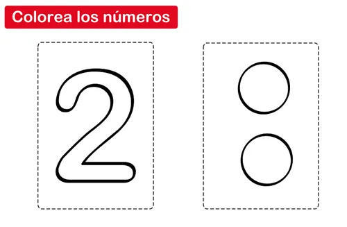 Dibujos para Colorear: Colorear el número 2 Dibujos para Colorear: Colorear el número 2