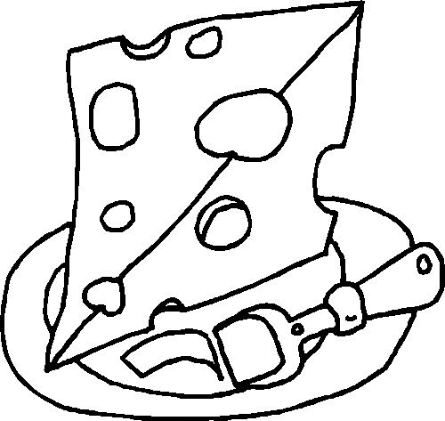 Dibujos para colorear de Comida, comida rapida, platos