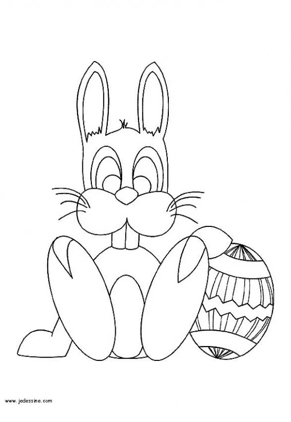 Dibujos para colorear CONEJOS DE PASCUA, Conejito de Pascua para ...