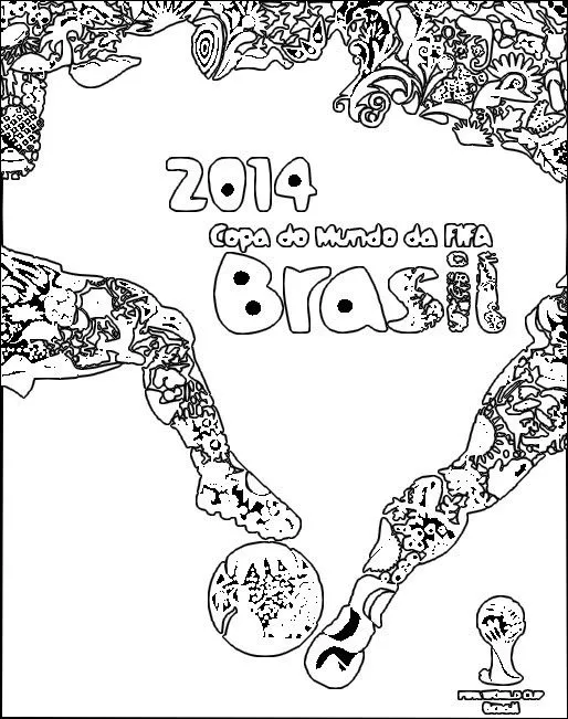 Dibujos para colorear Copa mundial de futbol 2014 Dibujos para ...