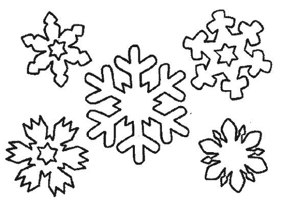 Dibujos para colorear de Copos de Nieve en navidad, Plantillas ...