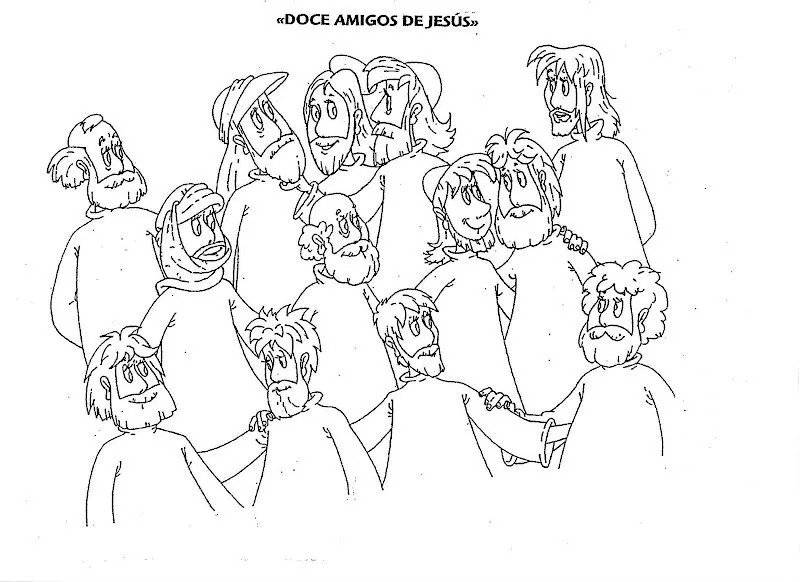 Dibujos Católicos : Los doce discípulos para colorear Dibujos Católicos : Los doce discípulos para colorear