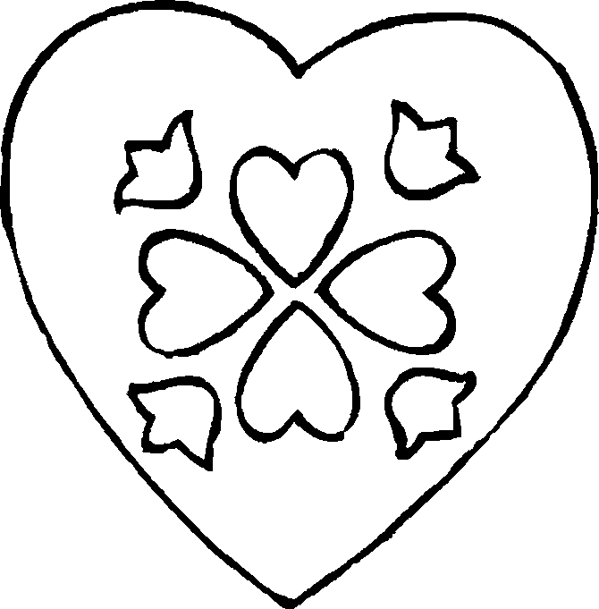 Dibujos para colorear de corazón - Imagui