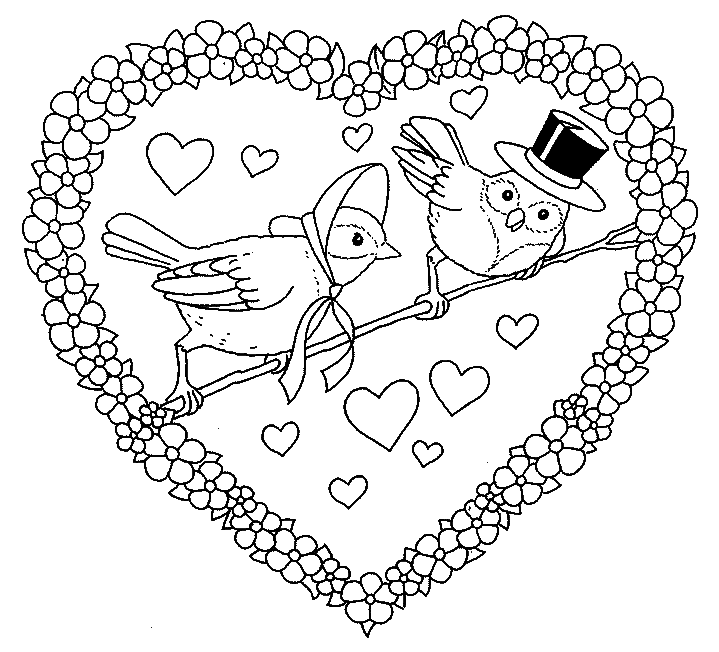 Dibujos para colorear de Corazones, Plantillas para colorear de ...