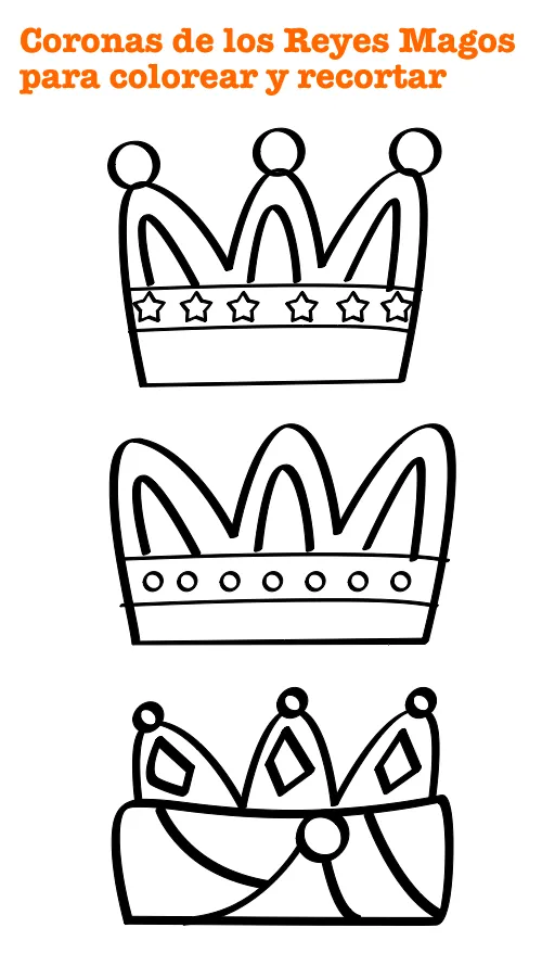 Dibujos para Colorear: Corona Reyes Magos para colorear