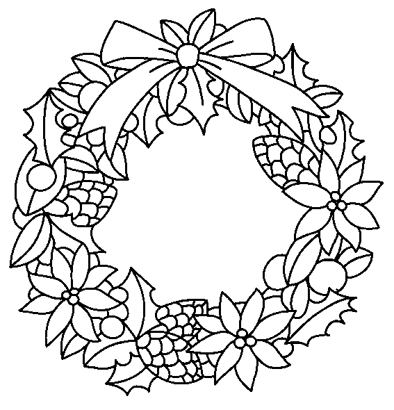 Dibujos para colorear de Coronas de navidad, coronas de Adviento ... Dibujos para colorear de Coronas de navidad, coronas de Adviento ...