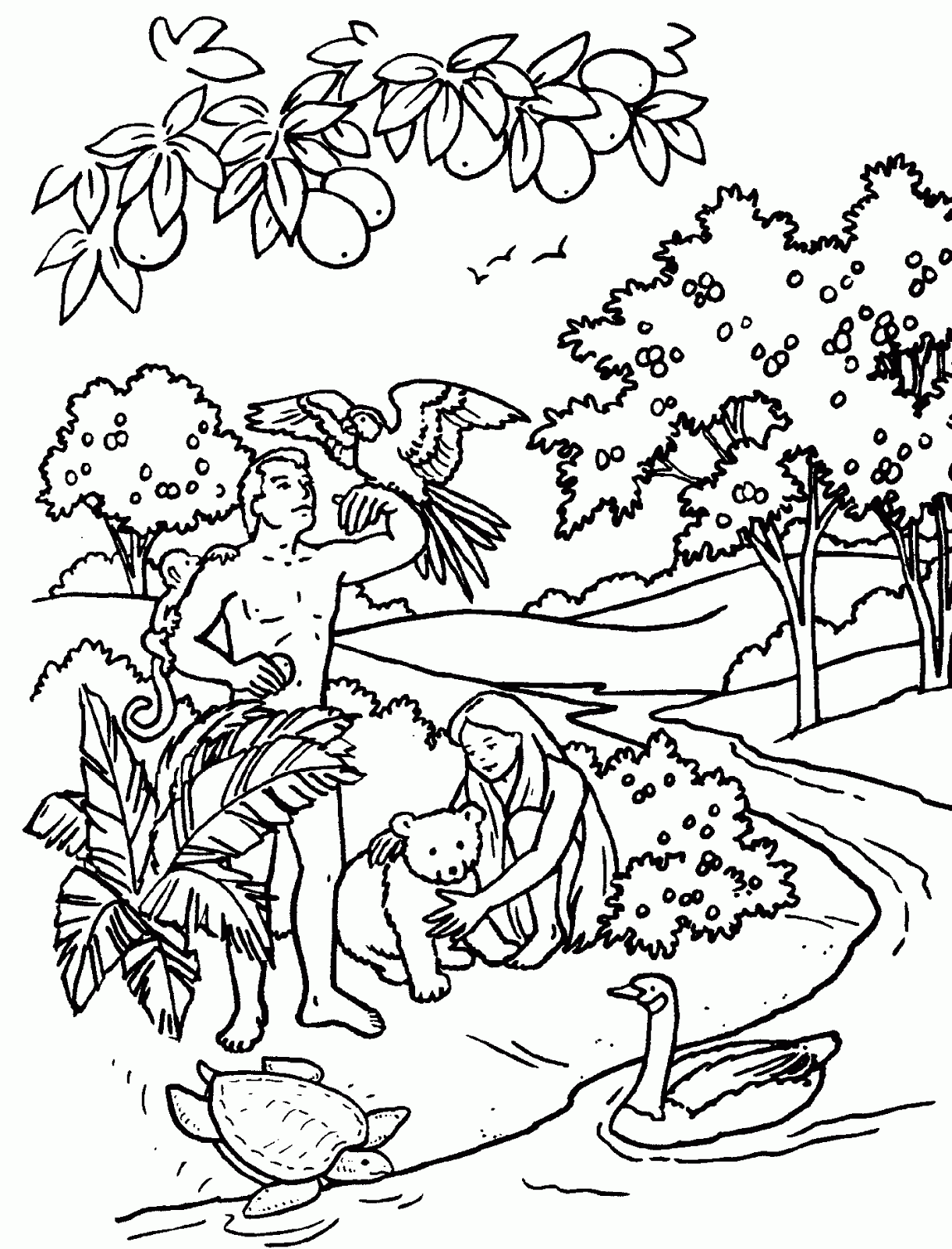 Dibujos Para Colorear De La Creacion | Imagenes Cristianas Para ...