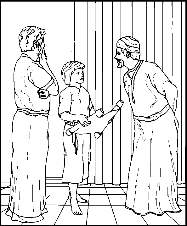 Dibujos para colorear cristianos del niño jesus en el templo - Imagui