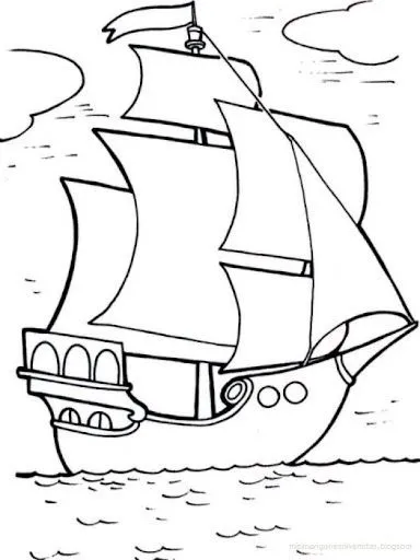 Dibujos para colorear Cristóbal Colón y las carabelas | Colorear Dibujos para colorear Cristóbal Colón y las carabelas | Colorear