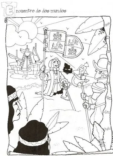 Dibujos para colorear Cristóbal Colón y las carabelas | Colorear Dibujos para colorear Cristóbal Colón y las carabelas | Colorear
