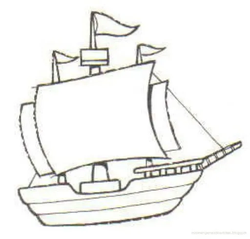 Dibujos para colorear Cristóbal Colón y las carabelas | Colorear Dibujos para colorear Cristóbal Colón y las carabelas | Colorear