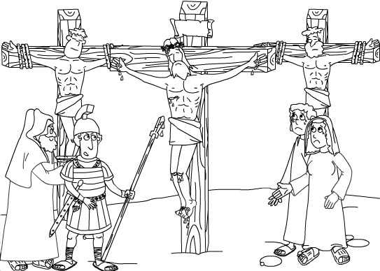 Dibujos para colorear de la crucificcion de jesus - Imagui