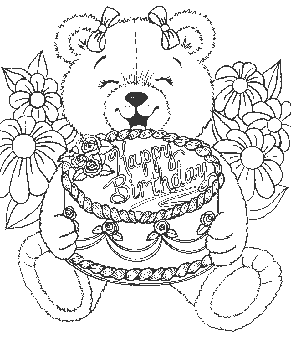 Dibujos para colorear de Cumpleaños, aniversarios, Plantillas para ...