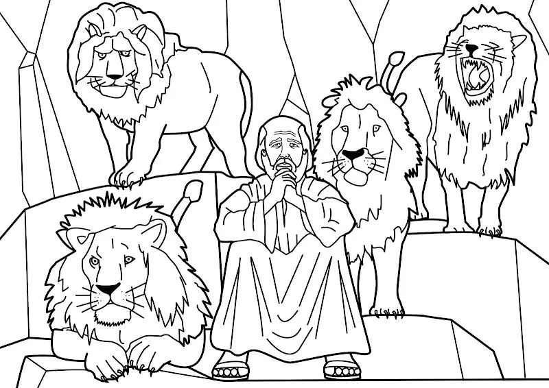 Imagenes para colorear de daniel en el pozo de los leones - Imagui