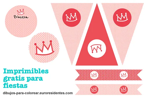 Dibujos para Colorear: Decoración fiestas de princesas Dibujos para Colorear: Decoración fiestas de princesas