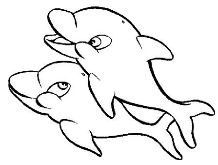 DIBUJOS PARA COLOREAR DELFINES