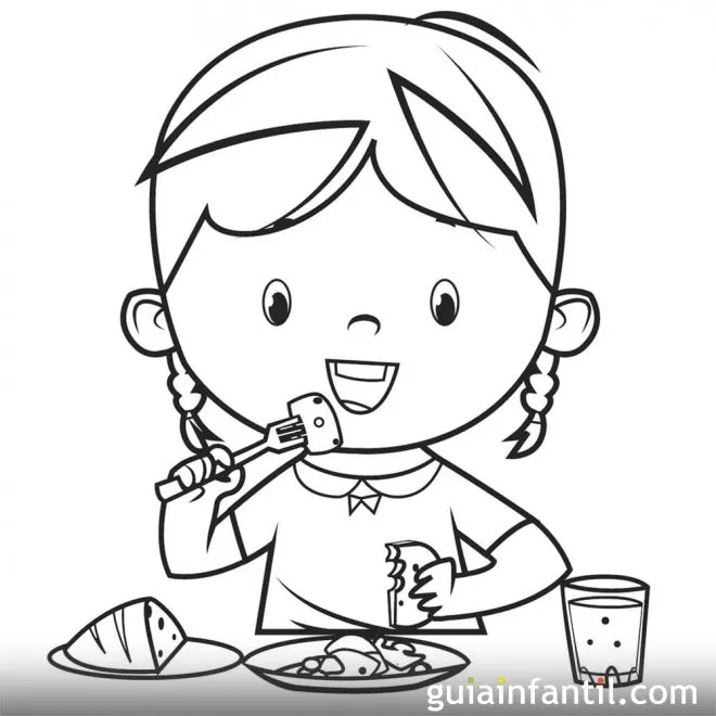 Dibujos para colorear. Derecho de los niños a la alimentación Dibujos para colorear. Derecho de los niños a la alimentación