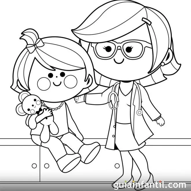 Dibujos para colorear. Derecho de los niños a la salud Dibujos para colorear. Derecho de los niños a la salud