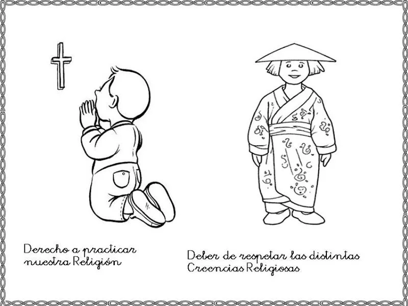 Dibujos para colorear derechos y deberes del niño | Colorear ... Dibujos para colorear derechos y deberes del niño | Colorear ...