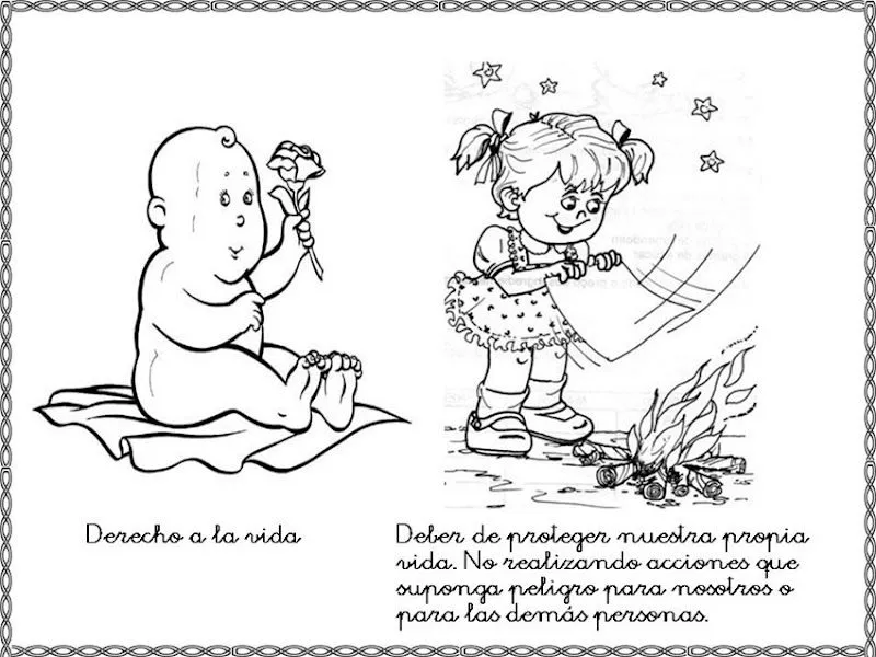 Dibujos para colorear derechos y deberes del niño | Colorear ... Dibujos para colorear derechos y deberes del niño | Colorear ...