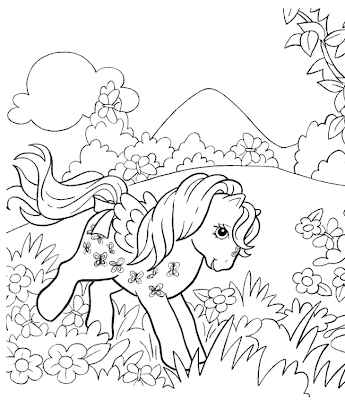 DIBUJOS PARA COLOREAR: DIBUJO DE UN PONY PARA COLOREAR