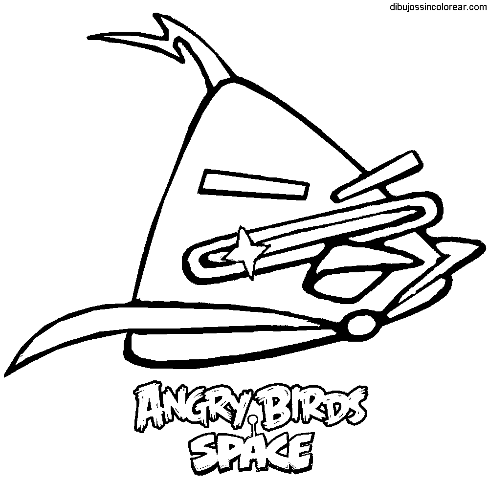 Dibujos Sin Colorear: Dibujos de Angry Birds Space para Colorear